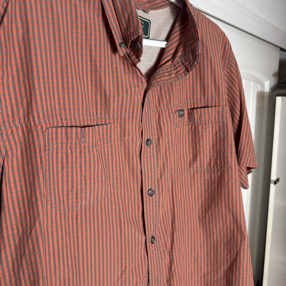 GH Bass Explorer Series Shirt Adult L Orange Vented Hiking Fishing Outdoor Mens - Picture 2 of 8